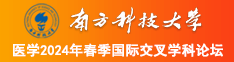 鸡吧日逼网站南方科技大学医学2024年春季国际交叉学科论坛